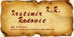 Krstimir Radović vizit kartica